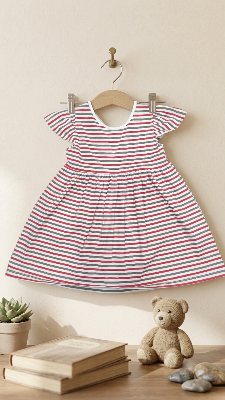 Yokidz Girls Striped Print Dress