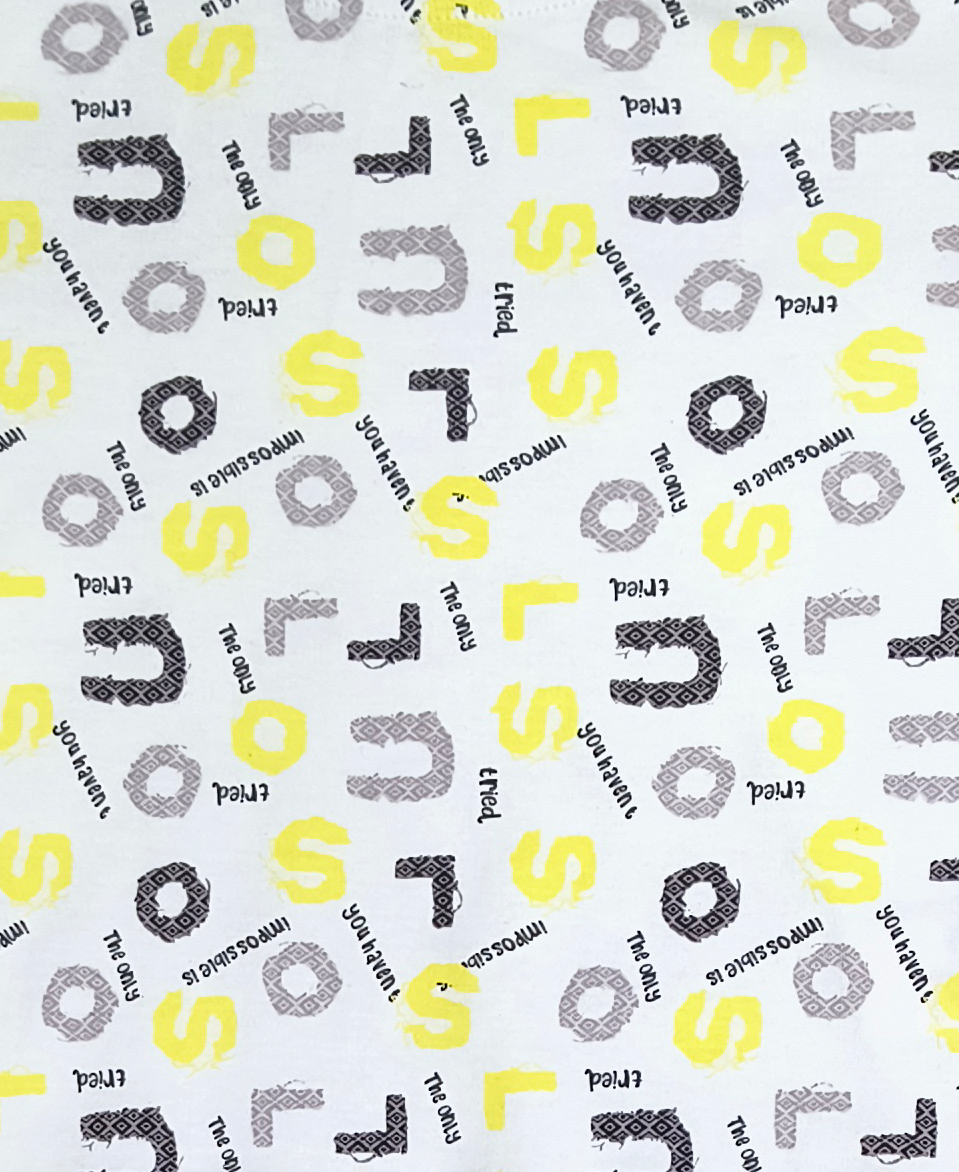 Infant Baby Alphabet Letter Print 2-Piece Cotton T-Shirt and Shorts Set — White | Yokidz