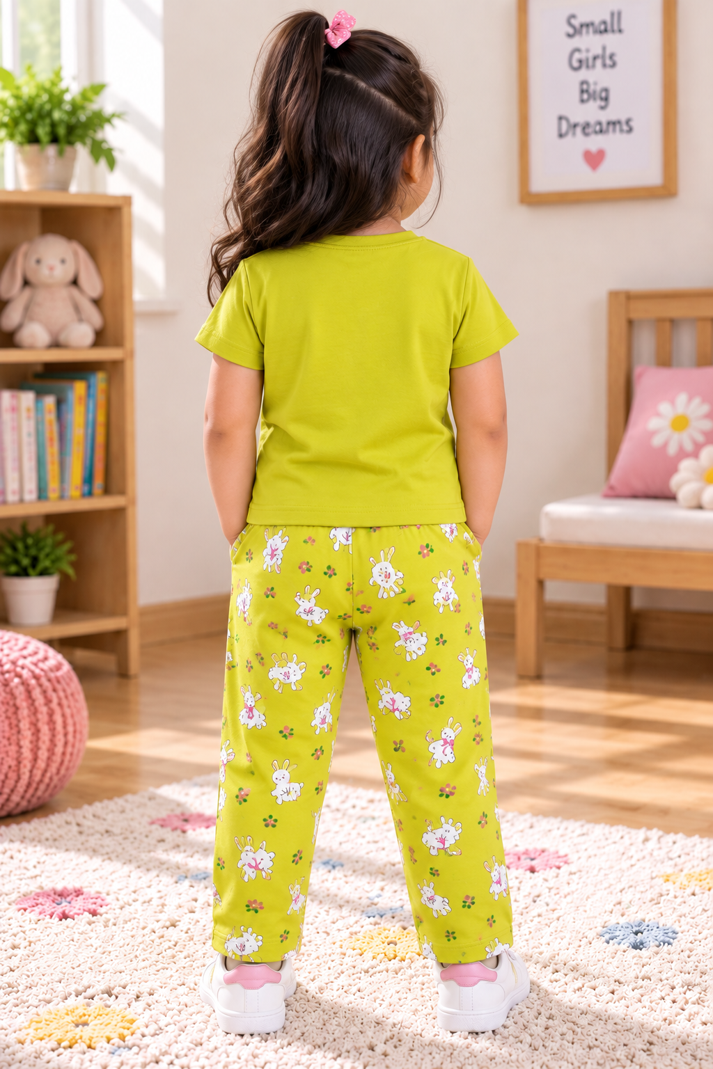 Title
Girls Pretty Fabulous Graphic T-Shirt and Bunny Print 2-Piece Cotton Pyjama Set — Yellow | Yokidz
