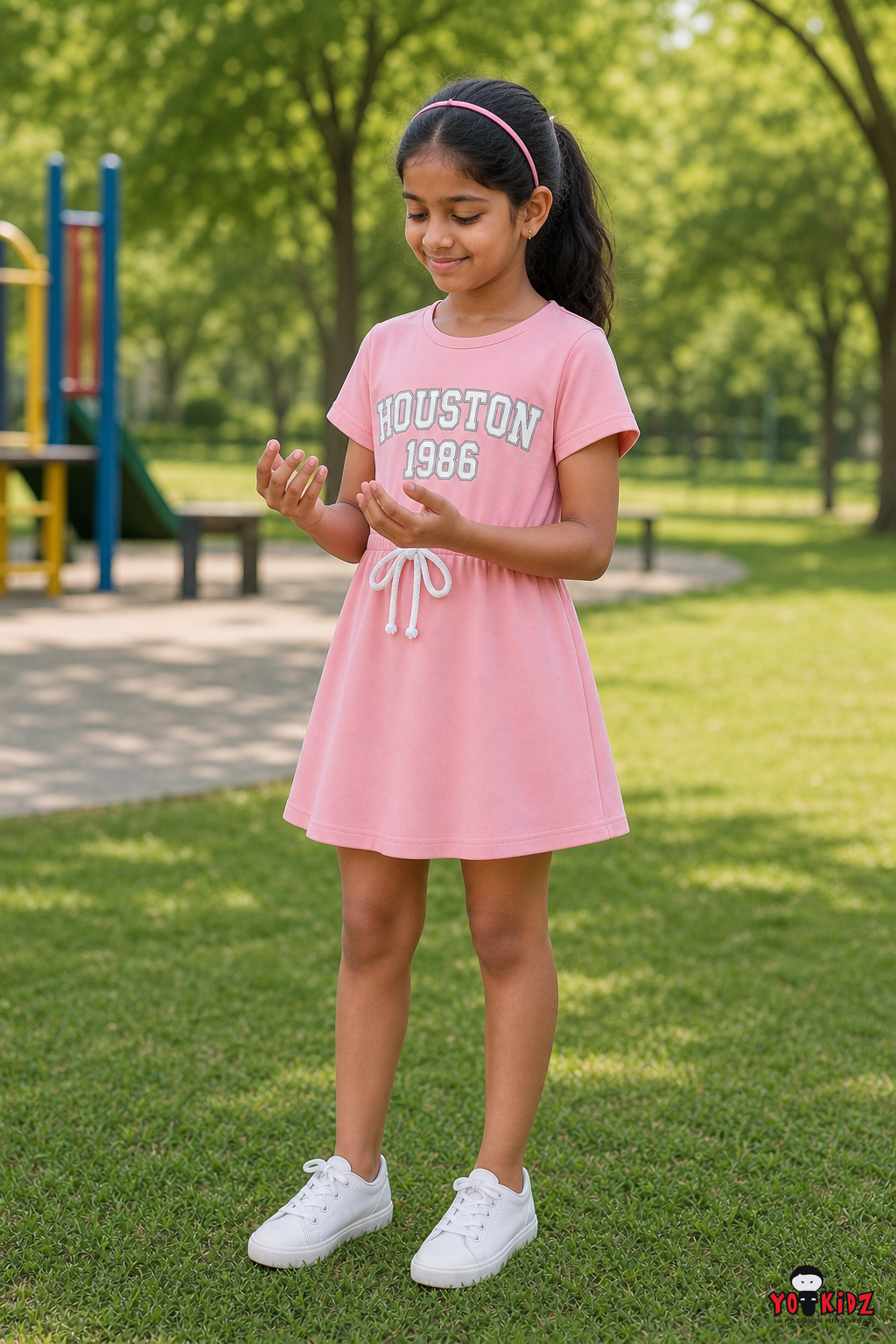 Yokidz Baby Houstan Printed Dress With Panty