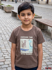 Yokidz Boys Awesome Time With Friends Printed T-shirt