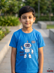 Yokidz Boys Beep Beep Robot Printed T-Shirt