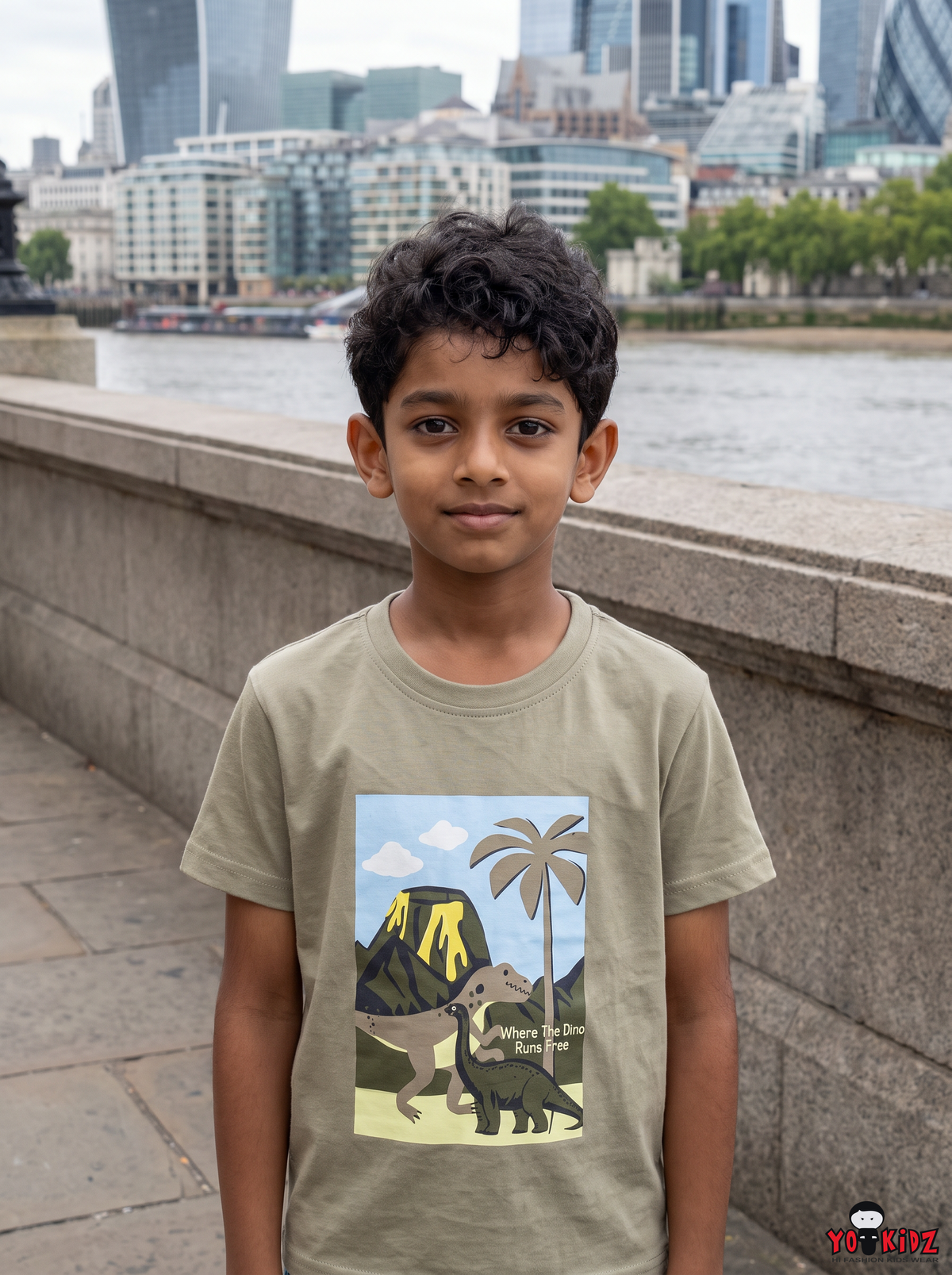 Yokidz Boys Dinosaur Printed T-Shirt