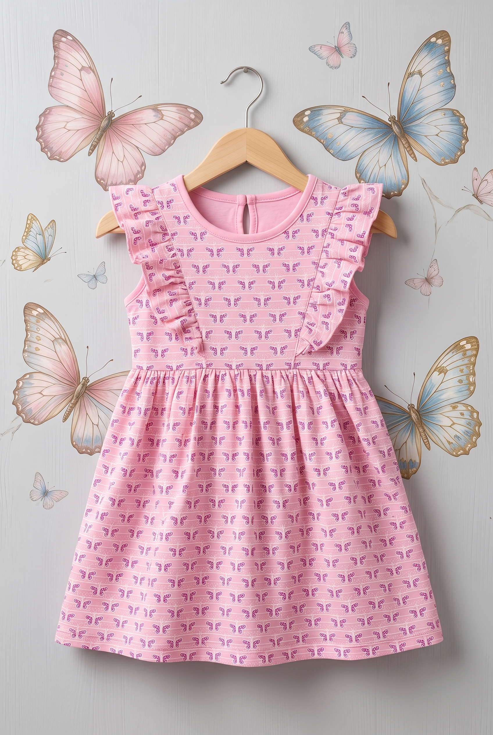 Yokidz Girls Butterfly Printed Dress
