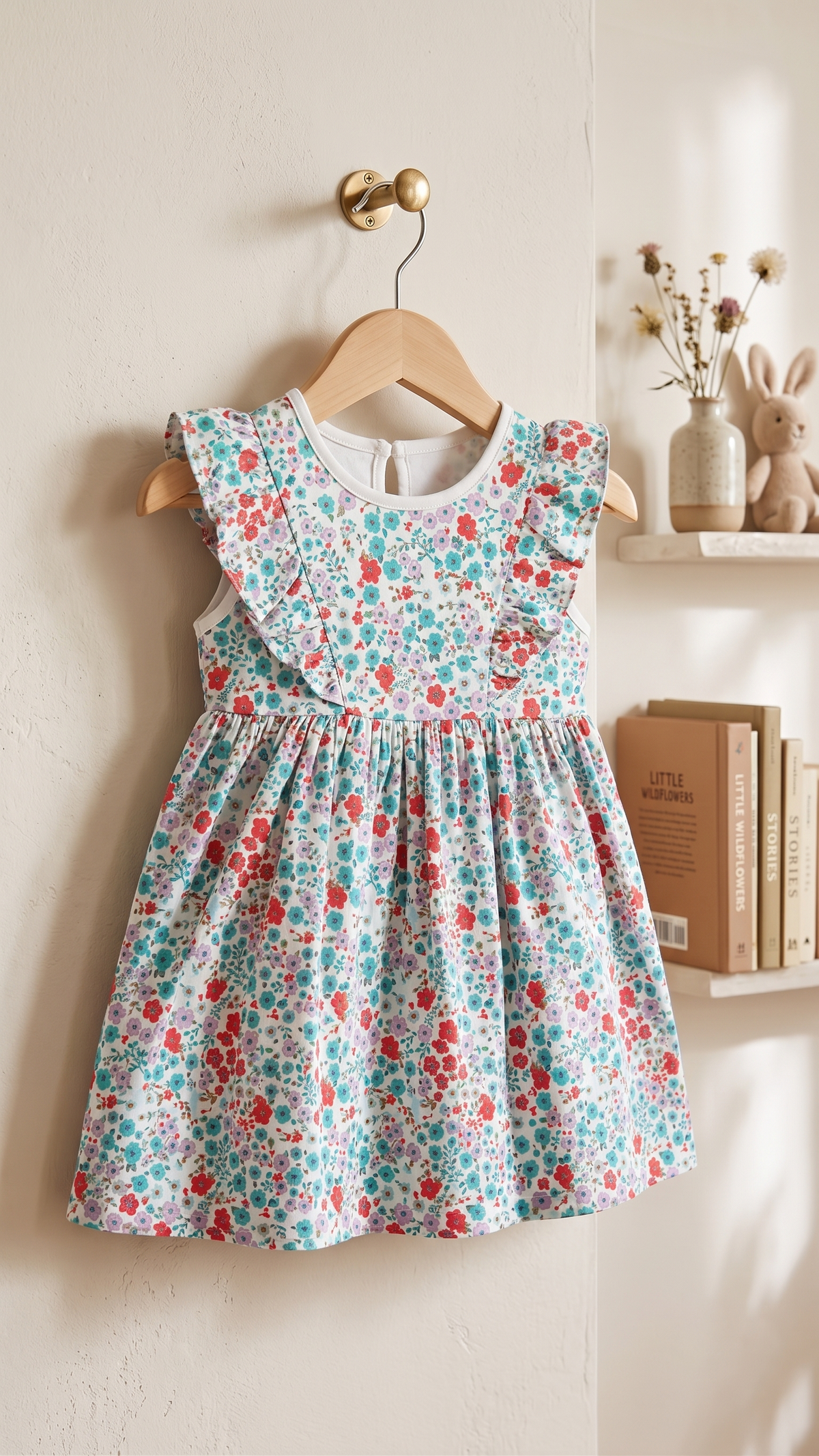 Yokidz Girls Flower Frill Printed Dress
