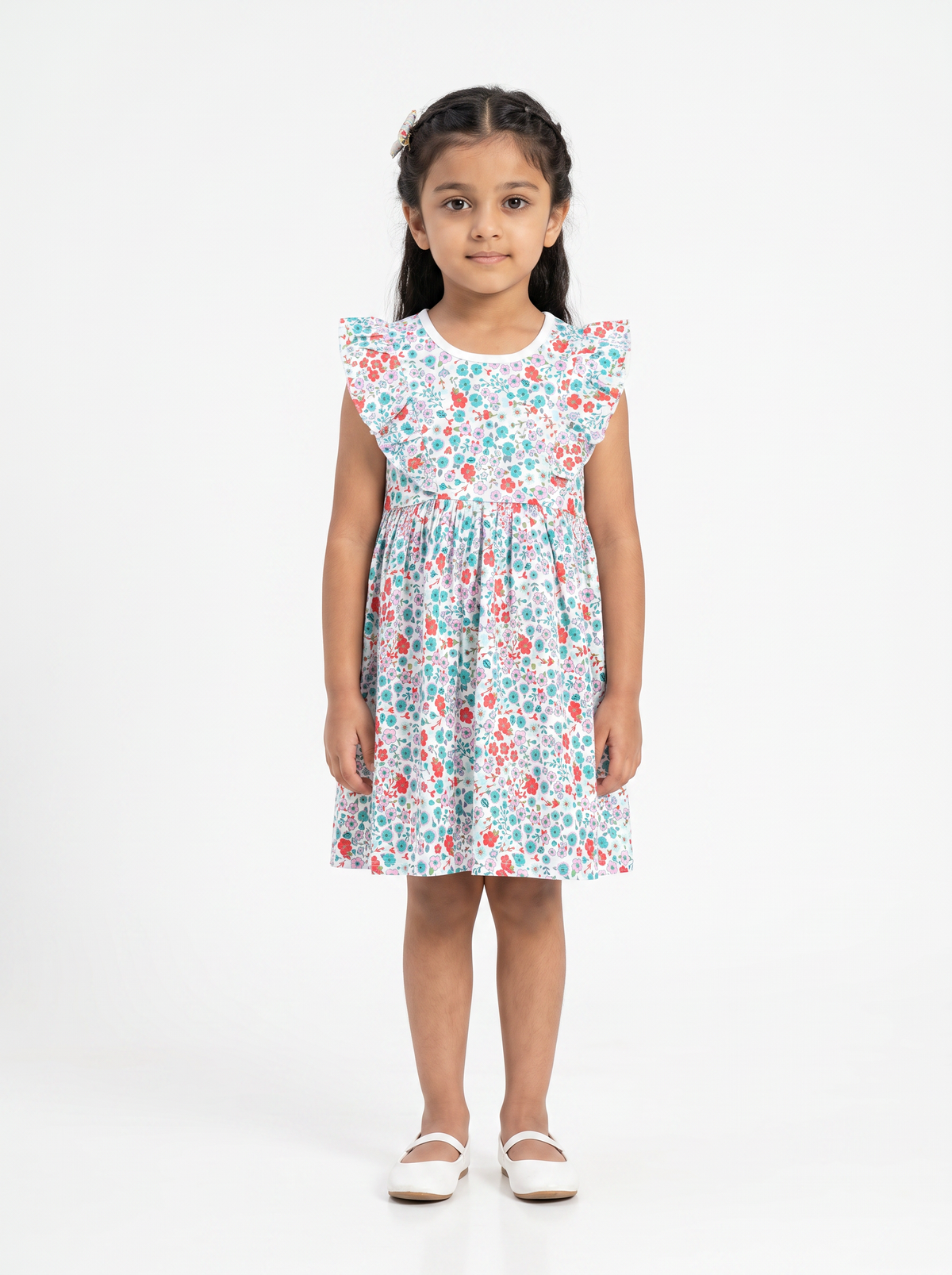 Yokidz Girls Flower Frill Printed Dress