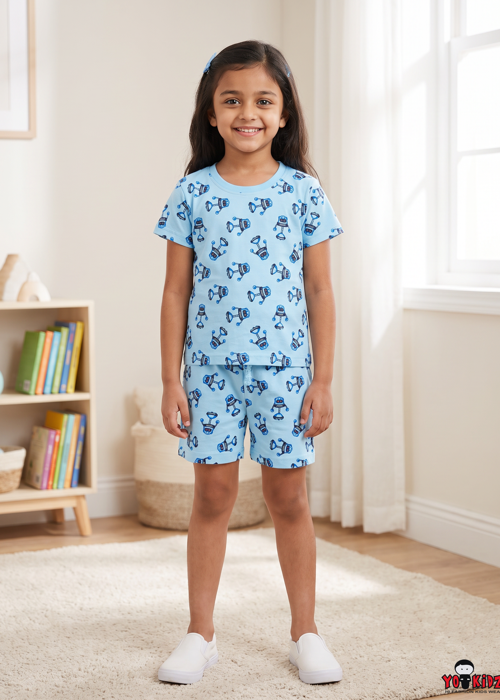 Yokidz Girls Robert Printed Half Pant Sets