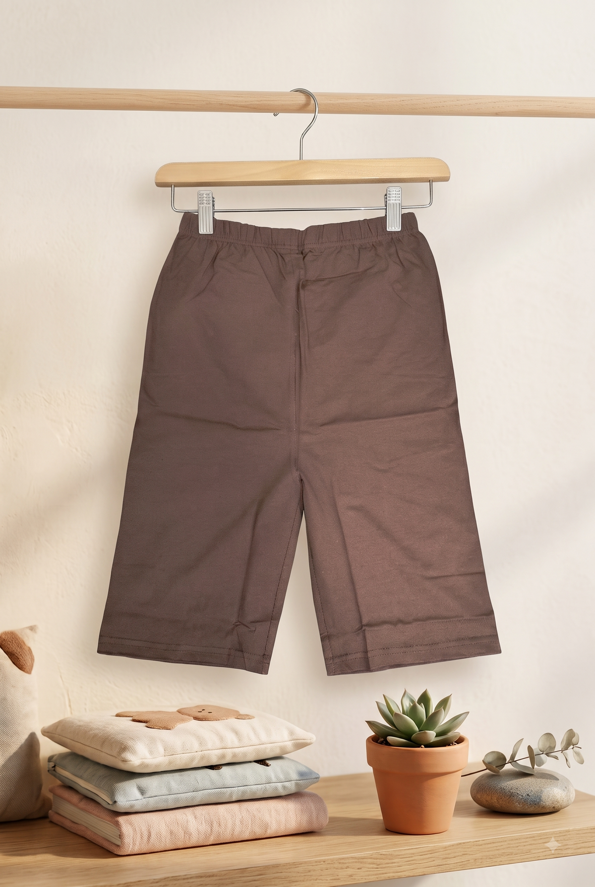 Women Solid High-Rise Stretch Lycra Cycling Biker Shorts — Chocolate Brown | Yokidz