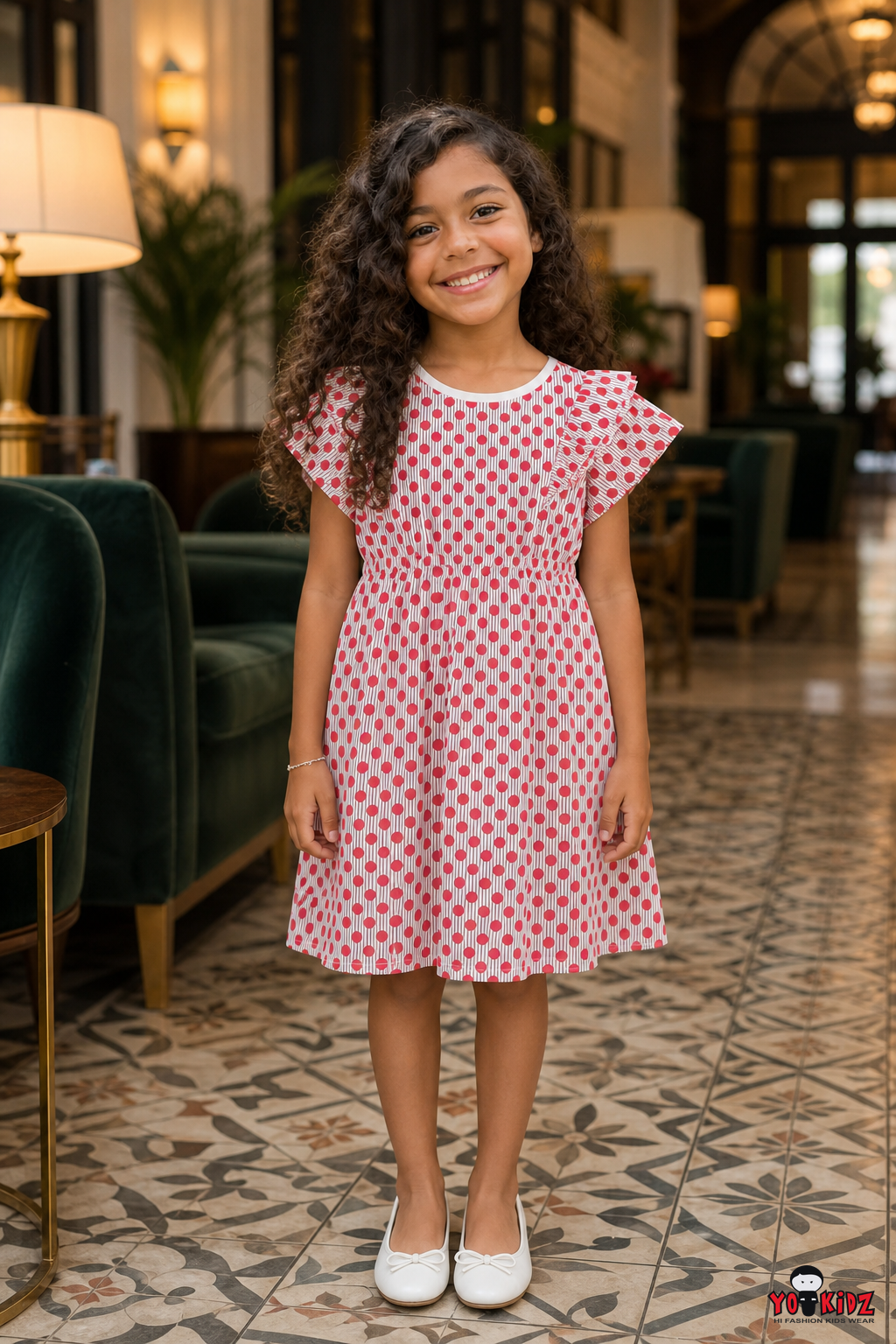 Yokidz Girls Dot Printed Dress